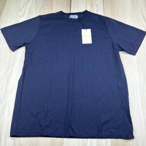 NWT Michelacci Danilo Mens Blue Cotton Short Sleeve Crew Neck T-Shirt Size XL